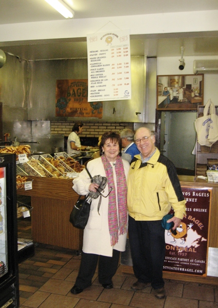 Miriam & Cecil in St. Viateur Bagel Shop